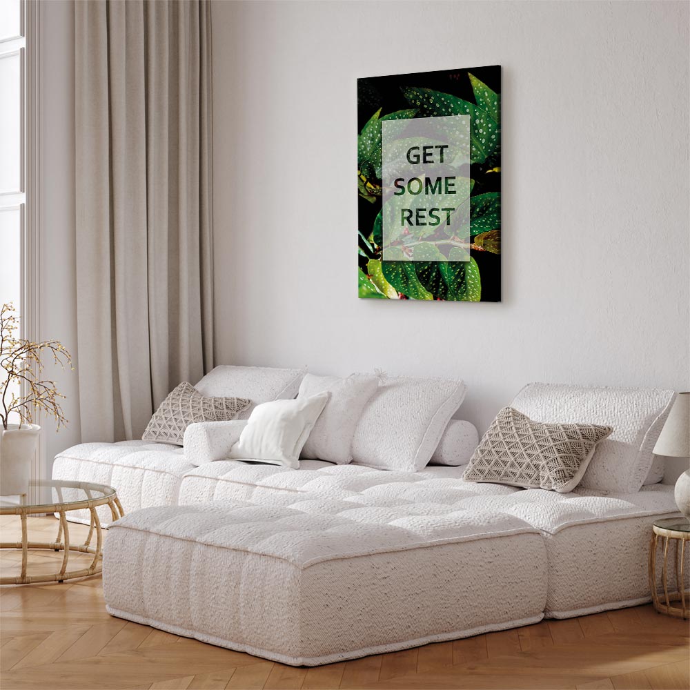 Get Some Rest Text Nature Canvas Print