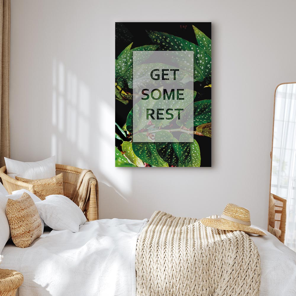 Get Some Rest Text Nature Canvas Print