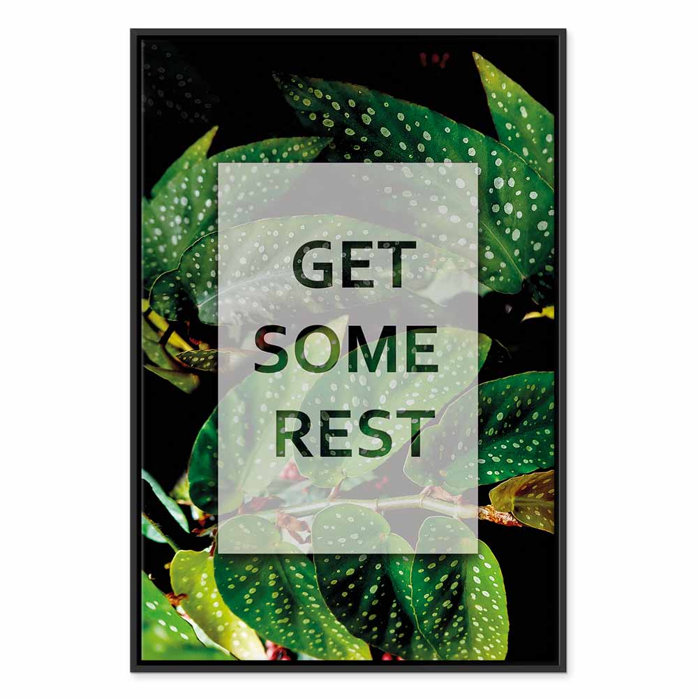 Get Some Rest Text Nature Canvas Print