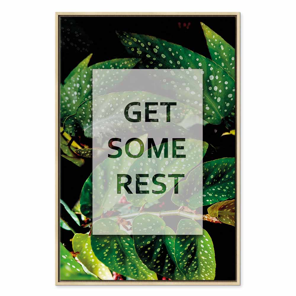 Get Some Rest Text Nature Canvas Print