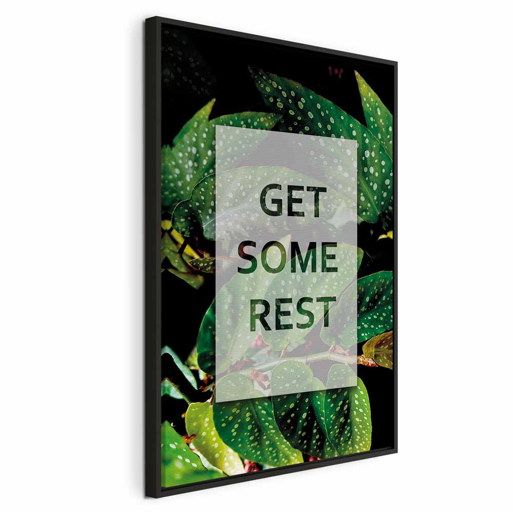 Get Some Rest Text Nature Canvas Print