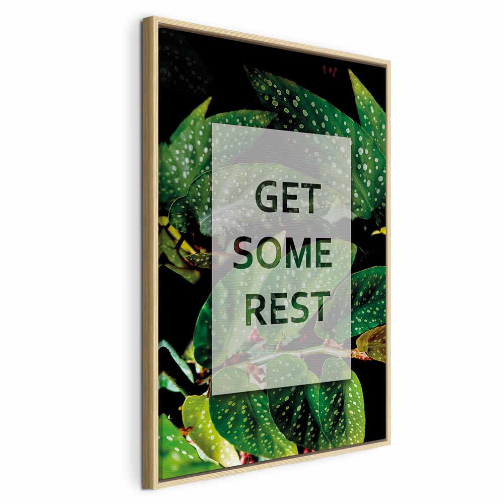 Get Some Rest Text Nature Canvas Print