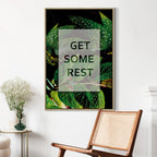 Get Some Rest Text Nature Canvas Print
