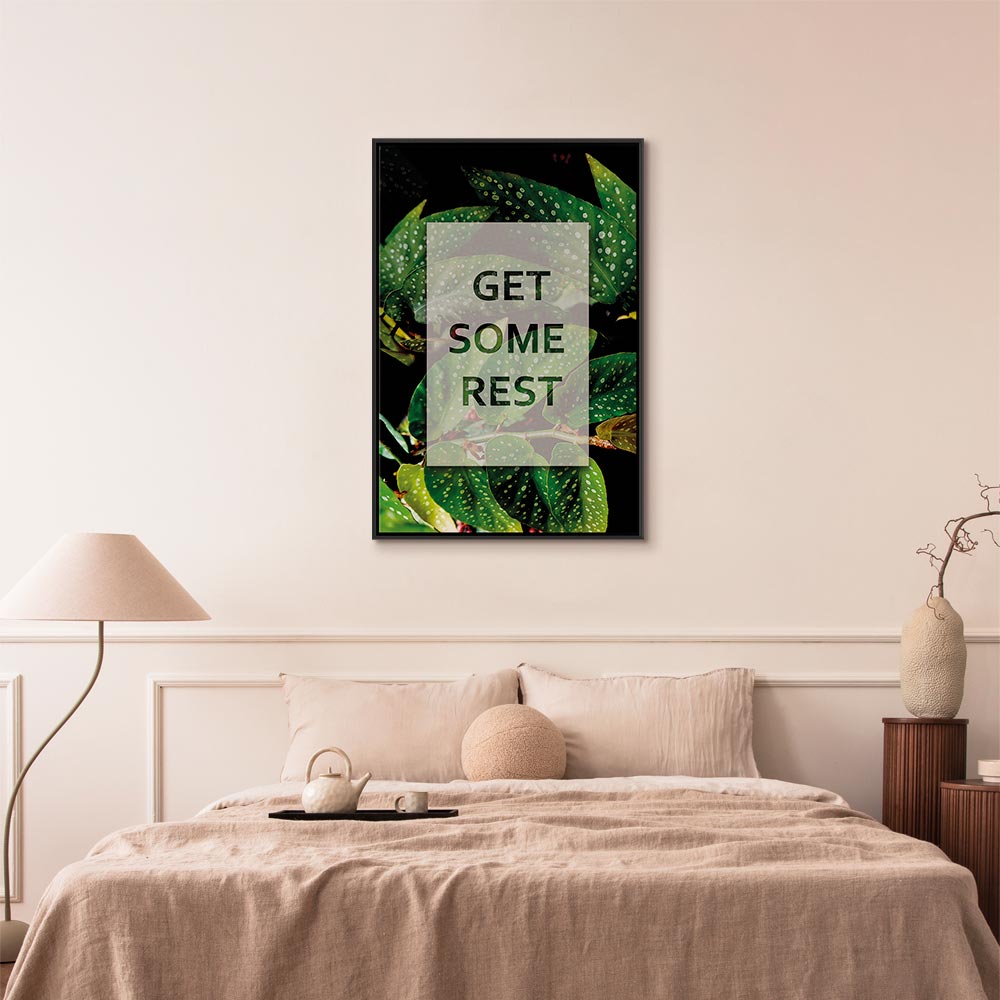 Get Some Rest Text Nature Canvas Print