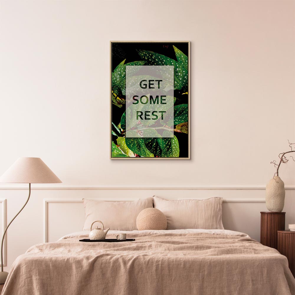 Get Some Rest Text Nature Canvas Print