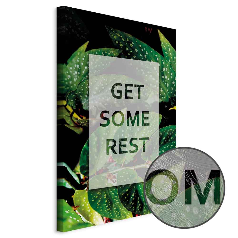 Get Some Rest Text Nature Canvas Print