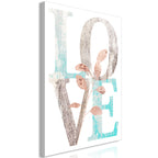 Canvas Print Flourishing Letters (1 Part) Vertical