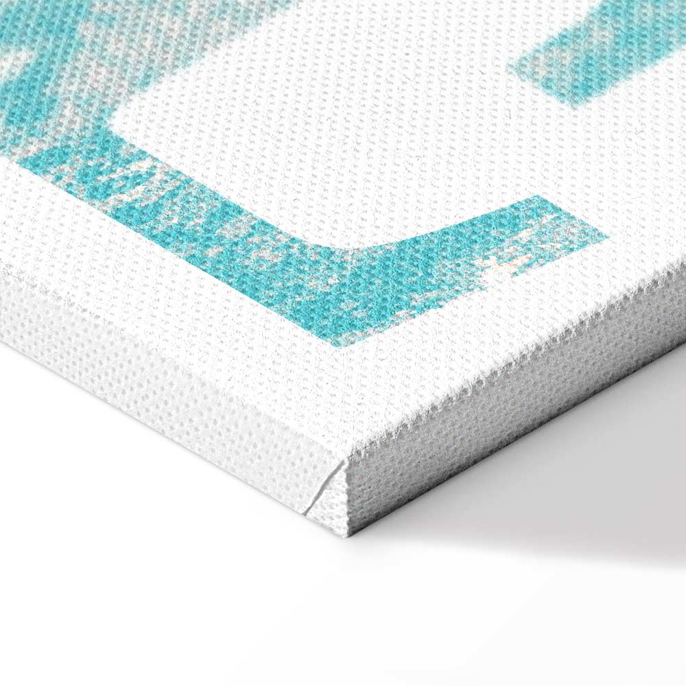 Flourishing Floral Lettering Vintage Canvas Print