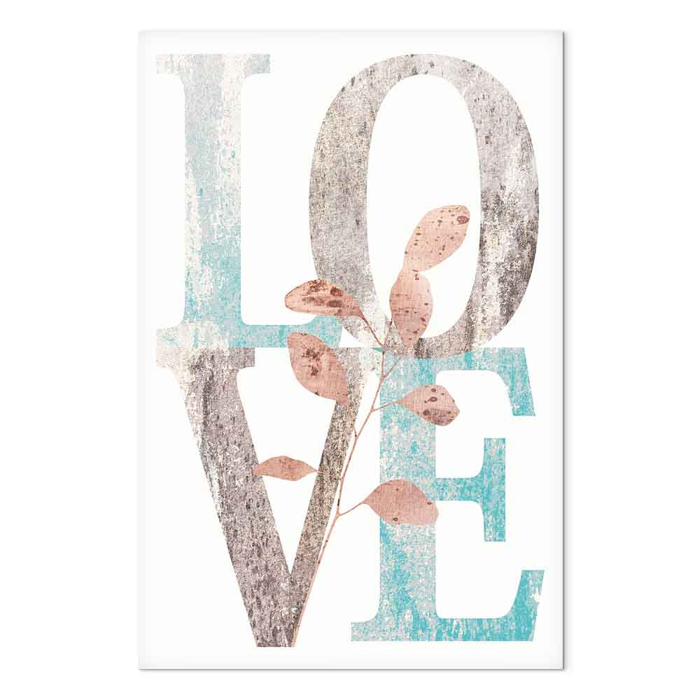 Flourishing Floral Lettering Vintage Canvas Print