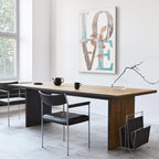 Flourishing Floral Lettering Vintage Canvas Print