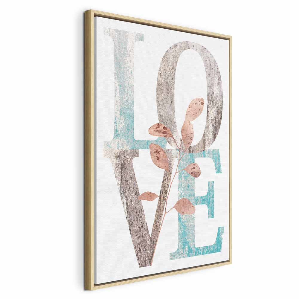 Flourishing Floral Lettering Vintage Canvas Print