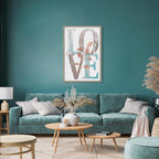 Flourishing Floral Lettering Vintage Canvas Print