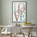 Flourishing Floral Lettering Vintage Canvas Print