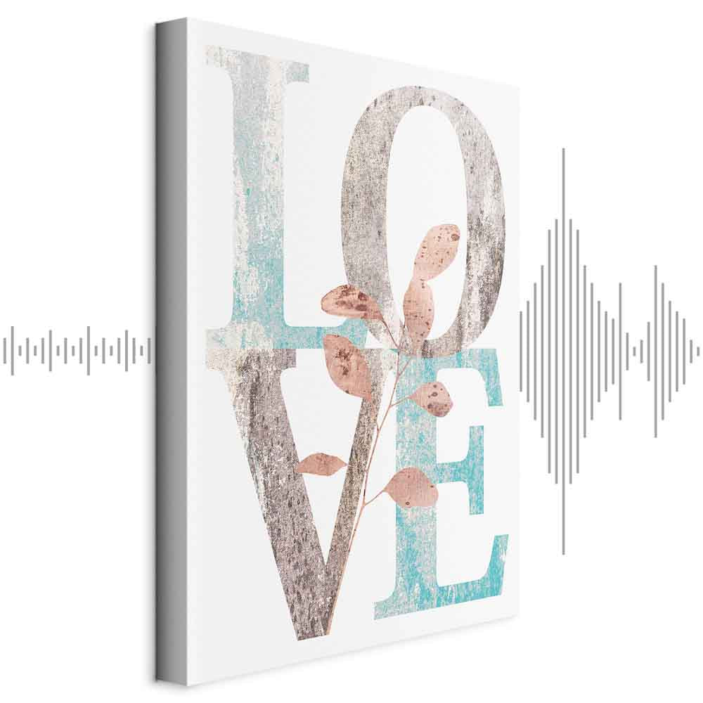 Flourishing Floral Lettering Vintage Canvas Print