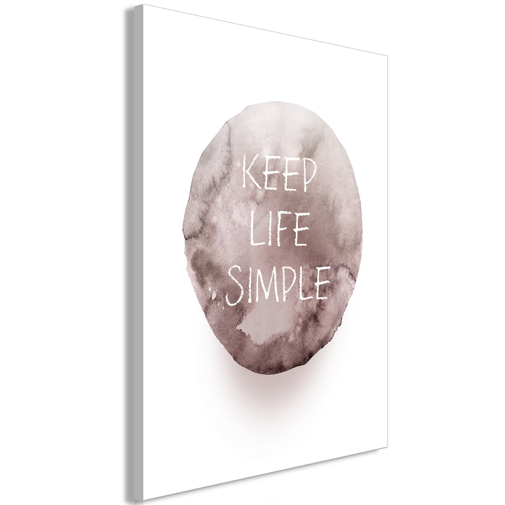 Canvas Print - Keep Life Simple (1 Part) Vertical