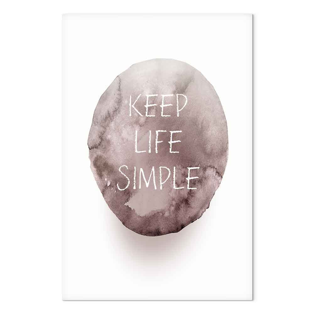 Keep Life Simple Quote Minimalist Canvas Print