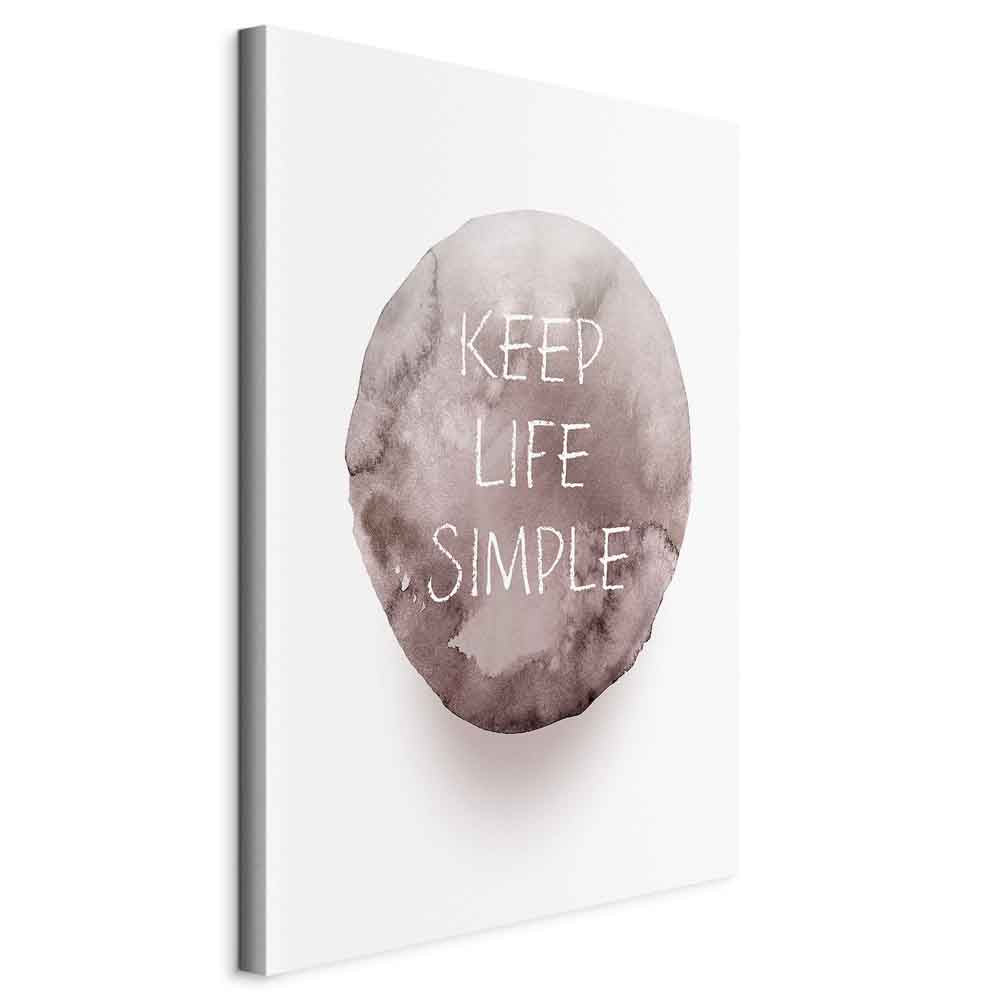 Keep Life Simple Quote Minimalist Canvas Print