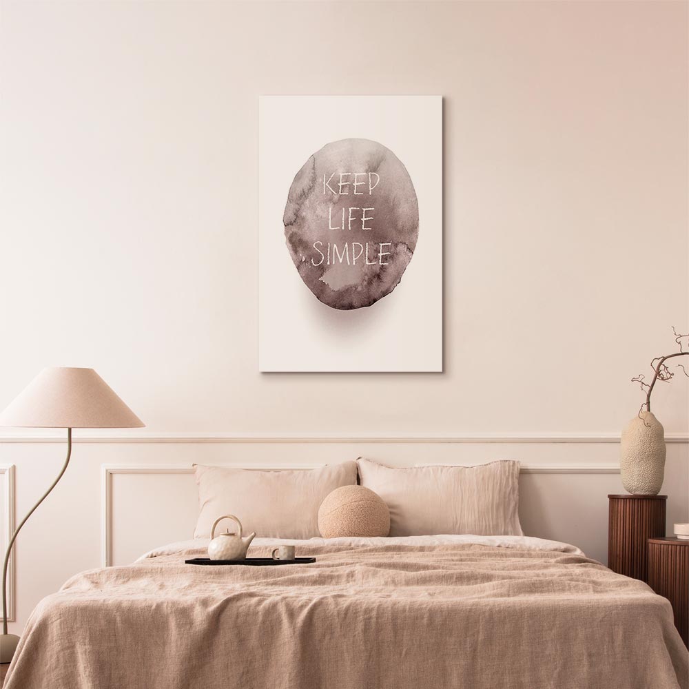 Keep Life Simple Quote Minimalist Canvas Print