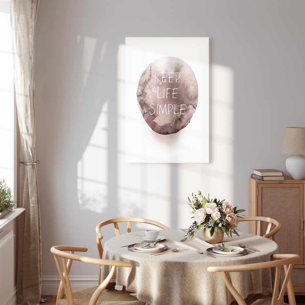 Keep Life Simple Quote Minimalist Canvas Print