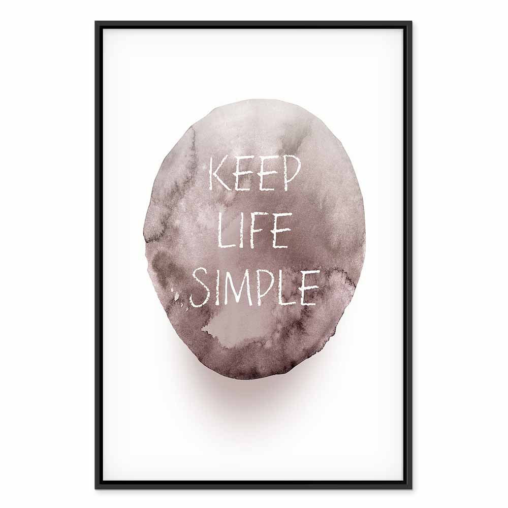 Keep Life Simple Quote Minimalist Canvas Print