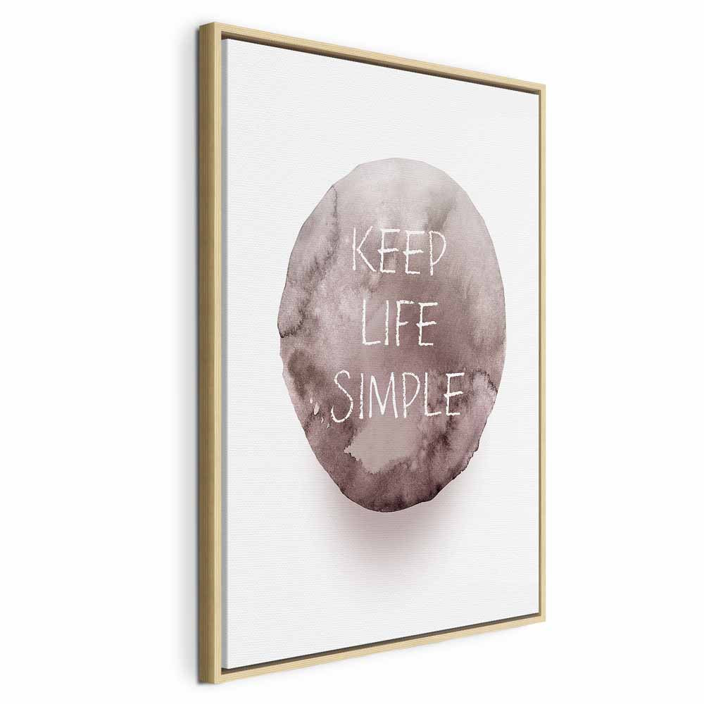 Keep Life Simple Quote Minimalist Canvas Print