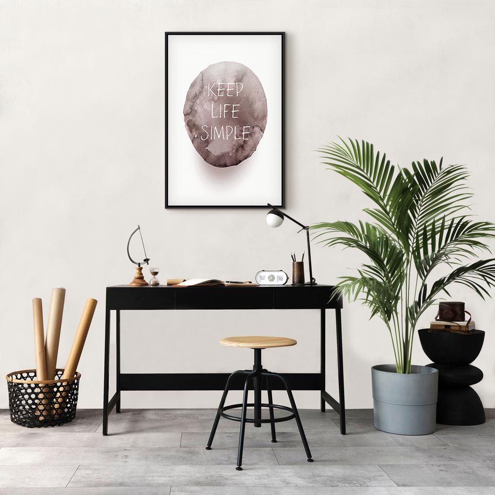 Keep Life Simple Quote Minimalist Canvas Print