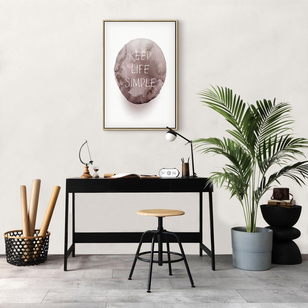 Keep Life Simple Quote Minimalist Canvas Print