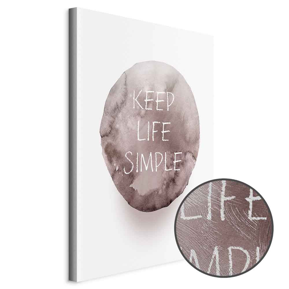 Keep Life Simple Quote Minimalist Canvas Print