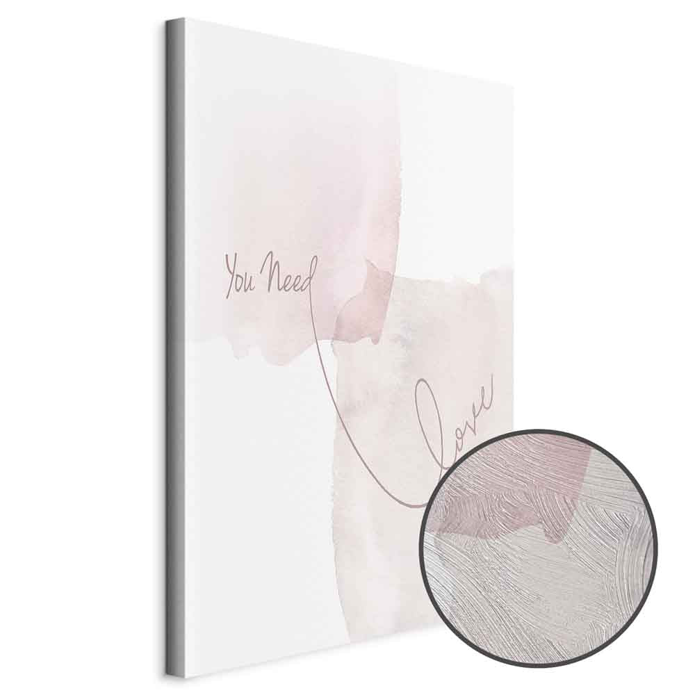 Watercolor Love Quote Vertical Canvas Print