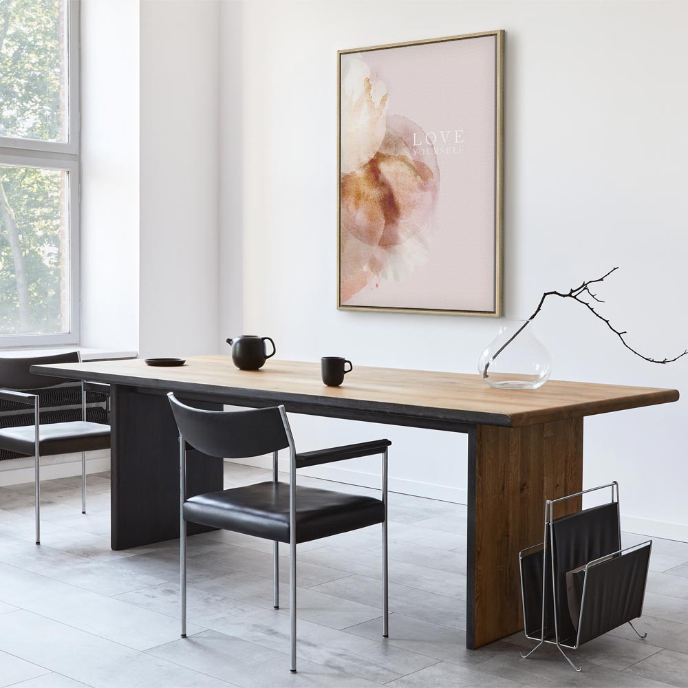 Floral Love Yourself Text Canvas Print