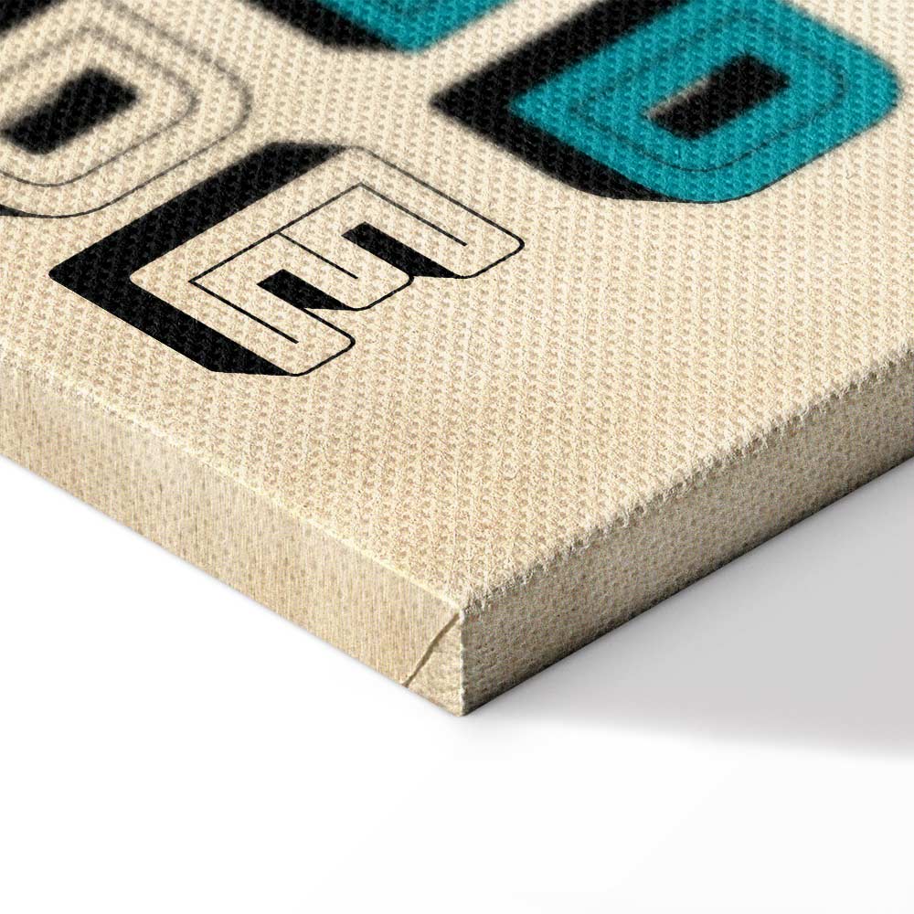 Wild Side Quote Text Canvas Print