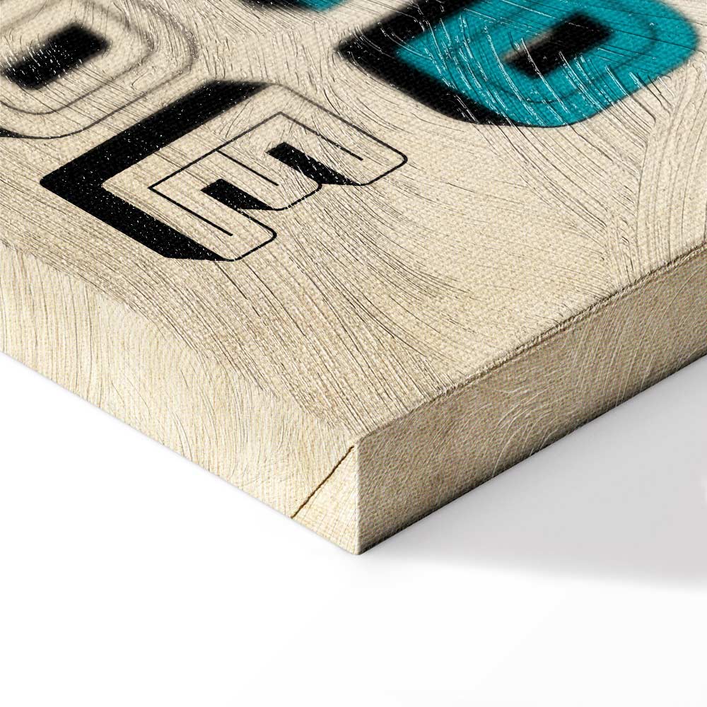 Wild Side Quote Text Canvas Print