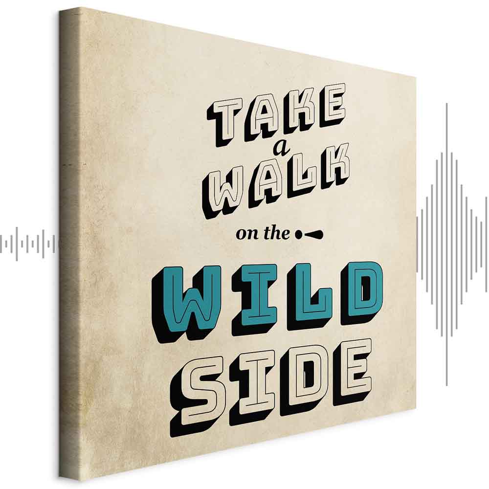 Wild Side Quote Text Canvas Print