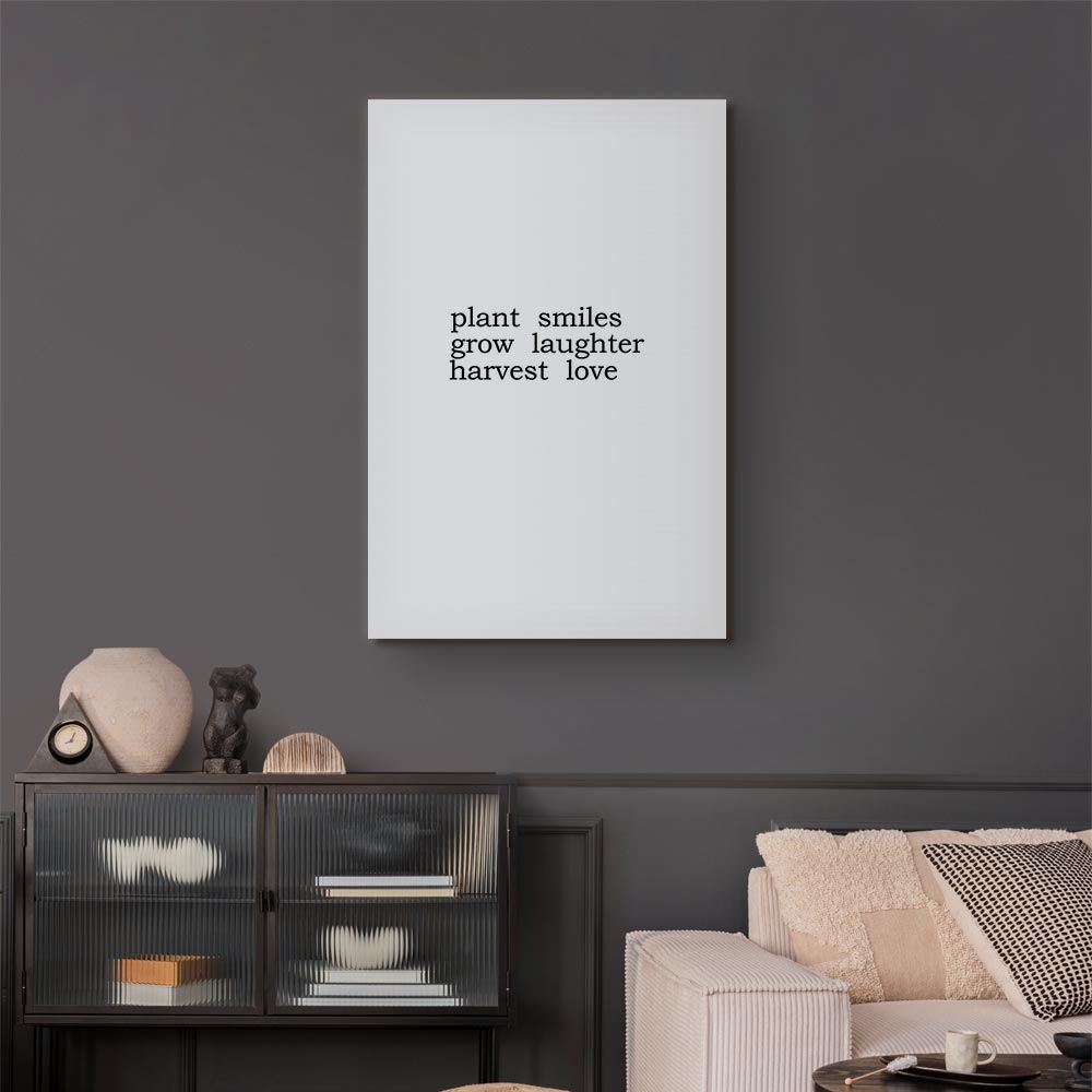 Harvest of Love Text Canvas Print