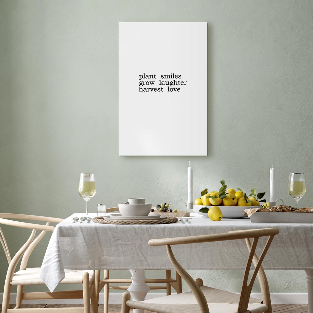 Harvest of Love Text Canvas Print