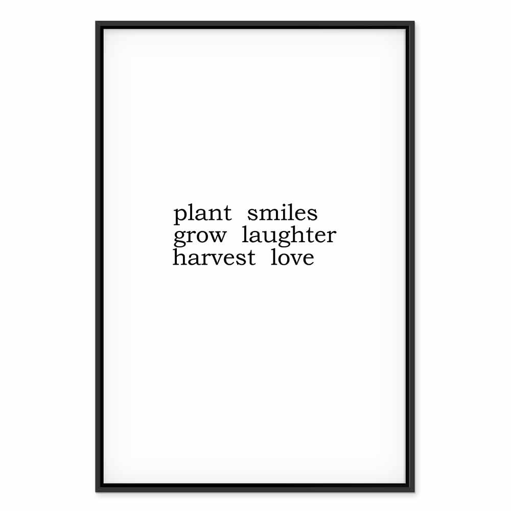 Harvest of Love Text Canvas Print