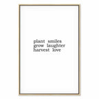 Harvest of Love Text Canvas Print