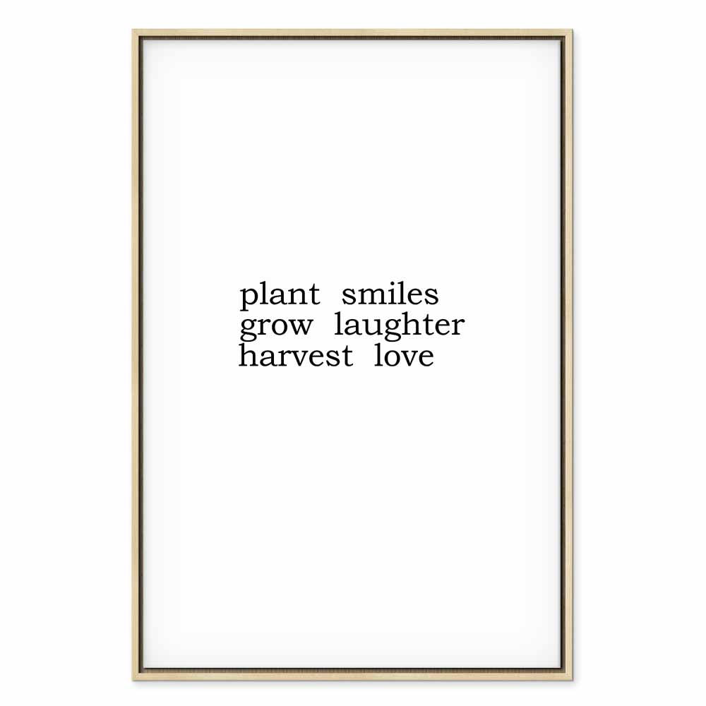 Harvest of Love Text Canvas Print