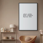 Harvest of Love Text Canvas Print