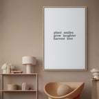 Harvest of Love Text Canvas Print