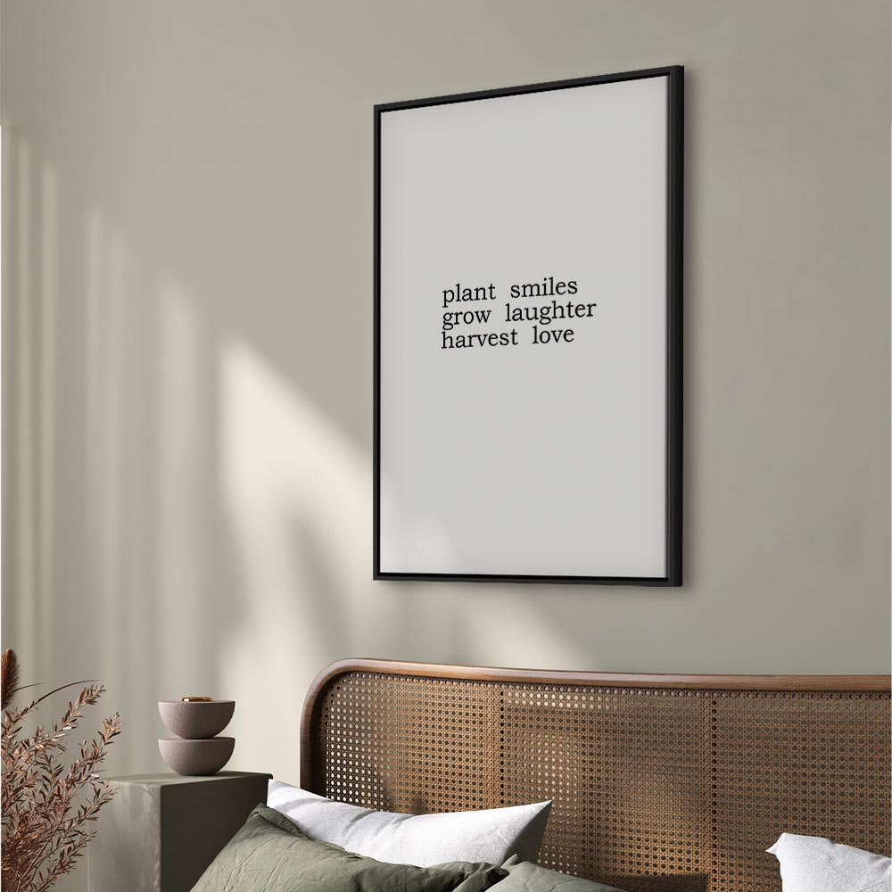 Harvest of Love Text Canvas Print