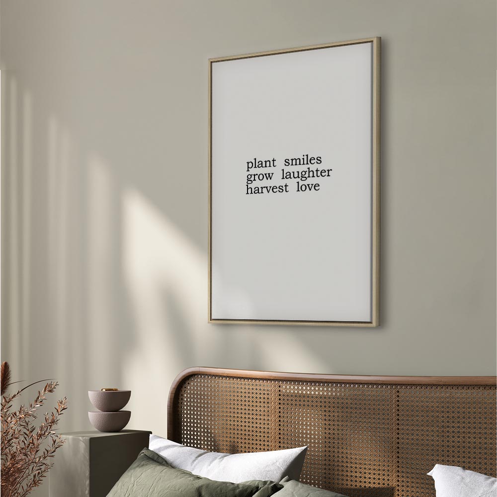 Harvest of Love Text Canvas Print