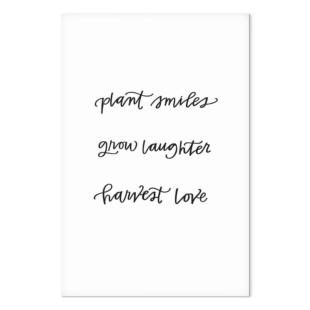 Joy and Love Quote Text Canvas Print