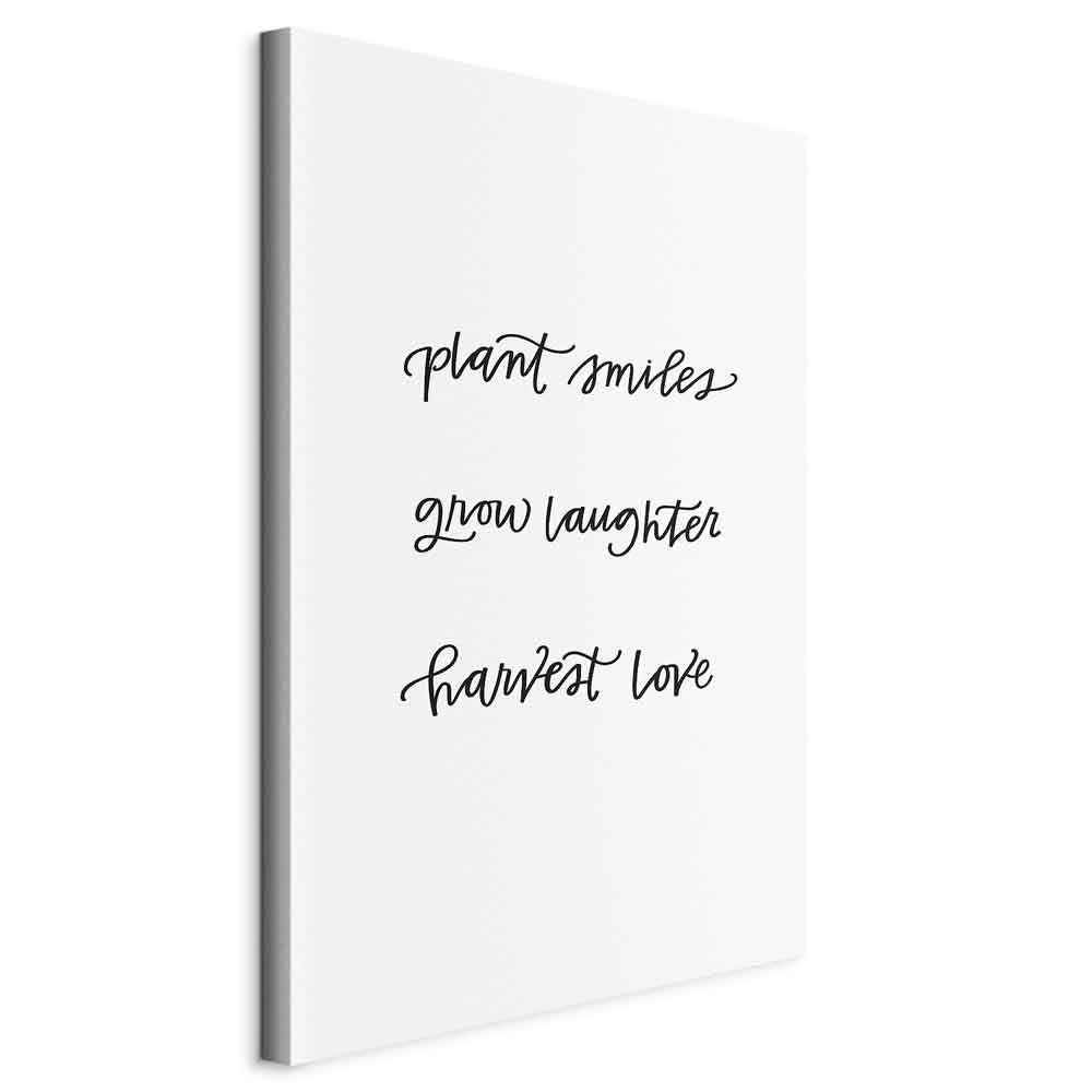 Joy and Love Quote Text Canvas Print