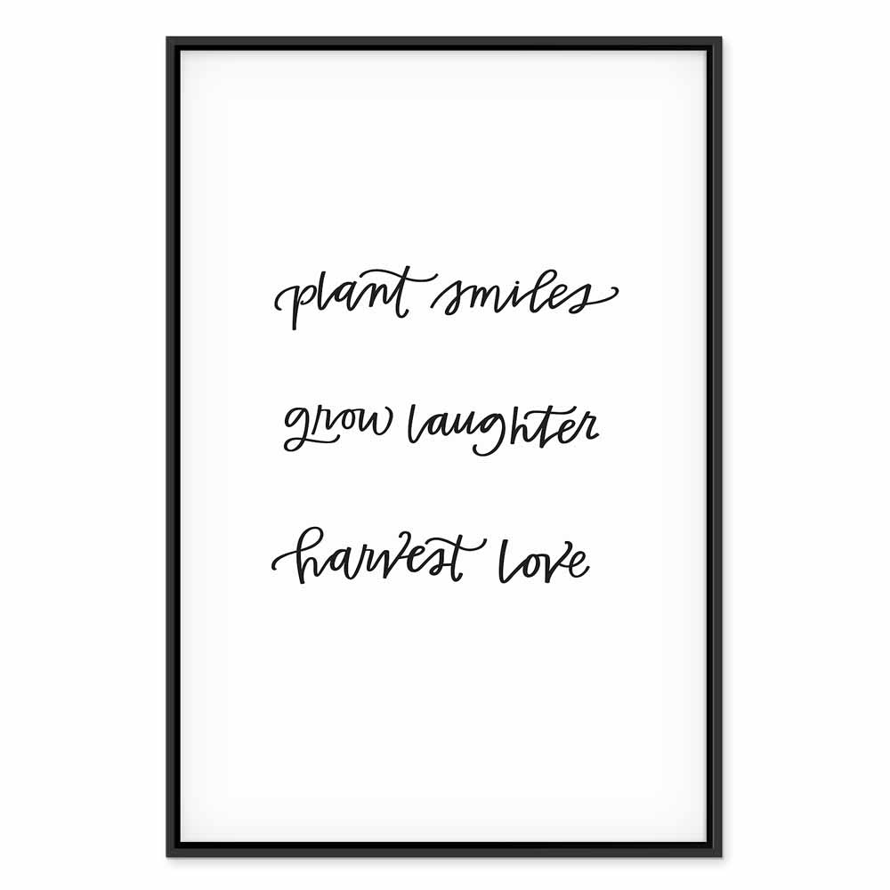 Joy and Love Quote Text Canvas Print