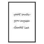 Joy and Love Quote Text Canvas Print