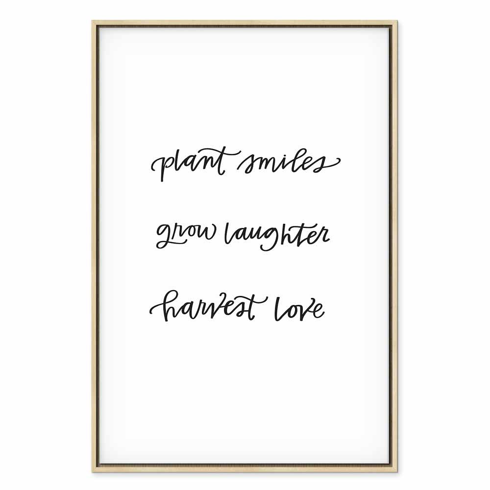 Joy and Love Quote Text Canvas Print