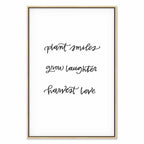 Joy and Love Quote Text Canvas Print