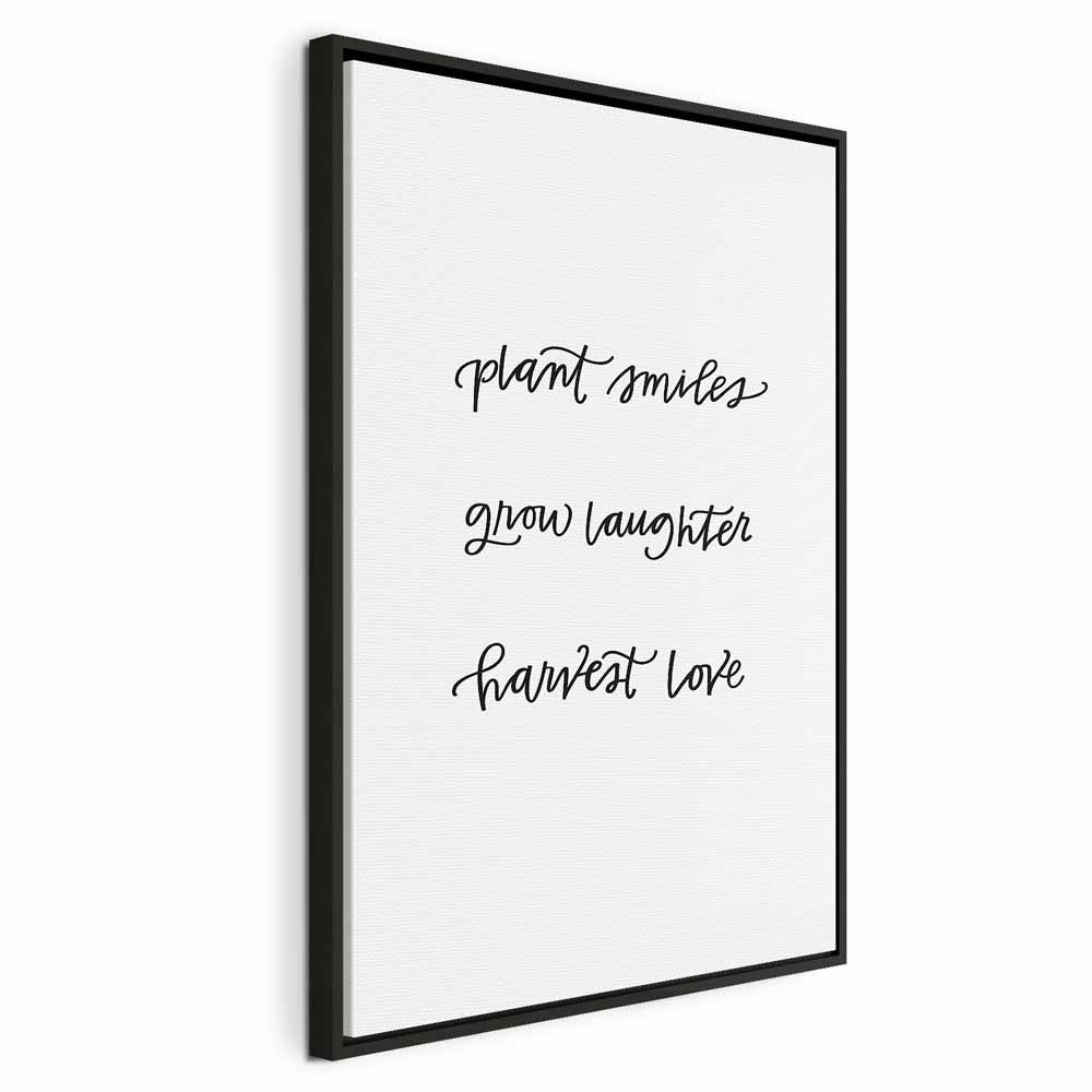 Joy and Love Quote Text Canvas Print