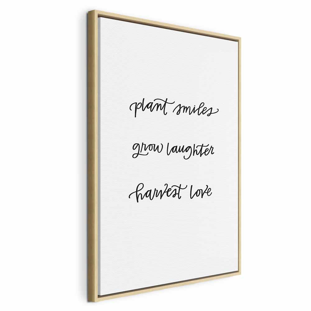 Joy and Love Quote Text Canvas Print